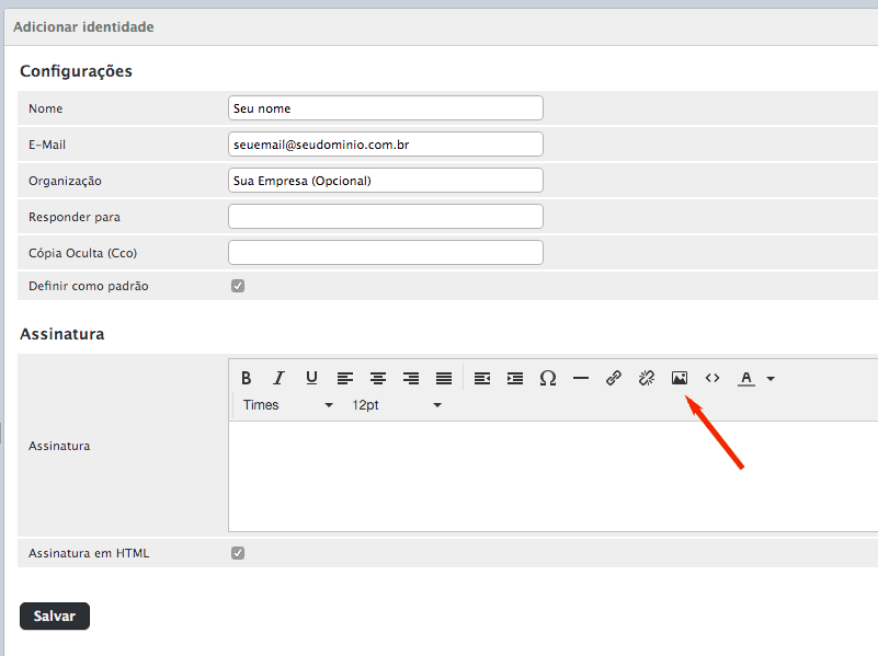 E-mail - Inserir imagem na assinatura