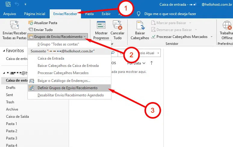 Outlook com lentidão na sincronização via IMAP com muitas pastas